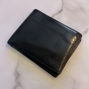 COACH men’s wallet, black leather, used but good condition